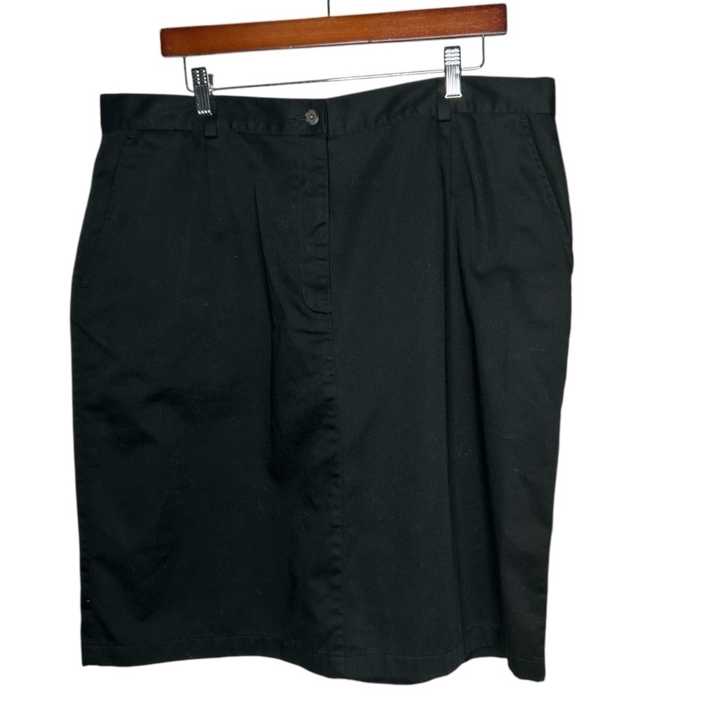 New Ll Bean Women’s Bayside Short Career Casual Black Skirt Size 20 BNWT